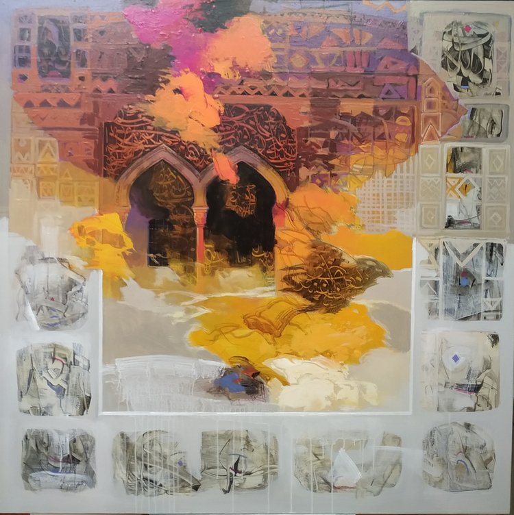 Coloured poems 2 | Acrylic on canvas | 140x140 cm | Naser Agha