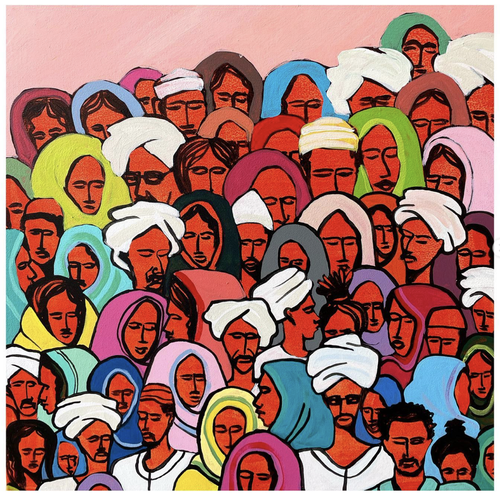 Togetherness collection Acrylic on canvas 2023, 66cm/66cm